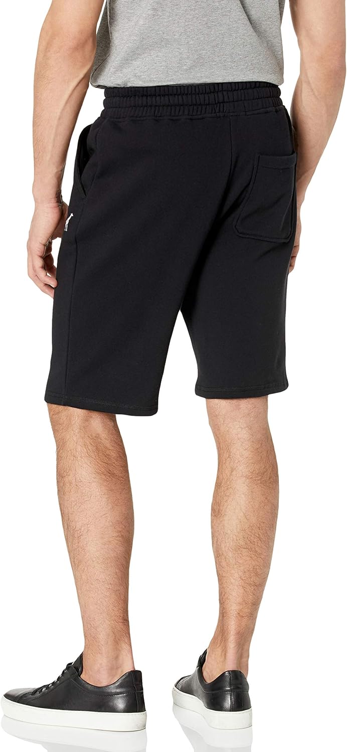 LRG Men's 47 Icon Drawstring SweatShorts with Pockets, Black, 2X