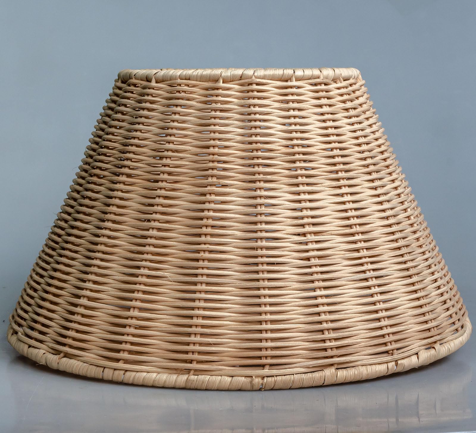 Woven Wicker Lampshade, Barrel Shape, Replacement Shade for Table & Floor Lamps, Unique Boho Design