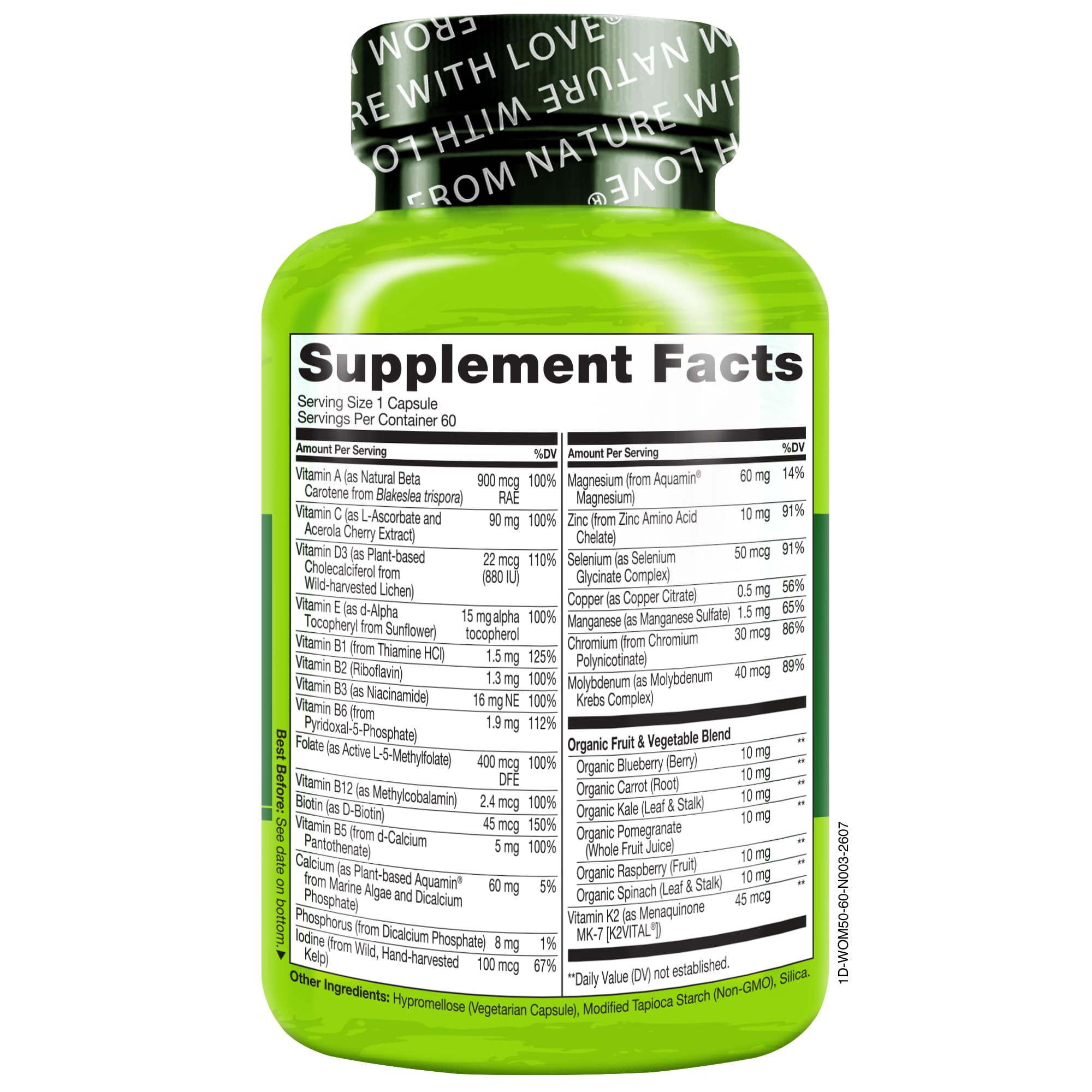 NATURELO One Daily Multivitamin for Women 50+ w/ Vitamin B12, 60 Count — Amazon image 6