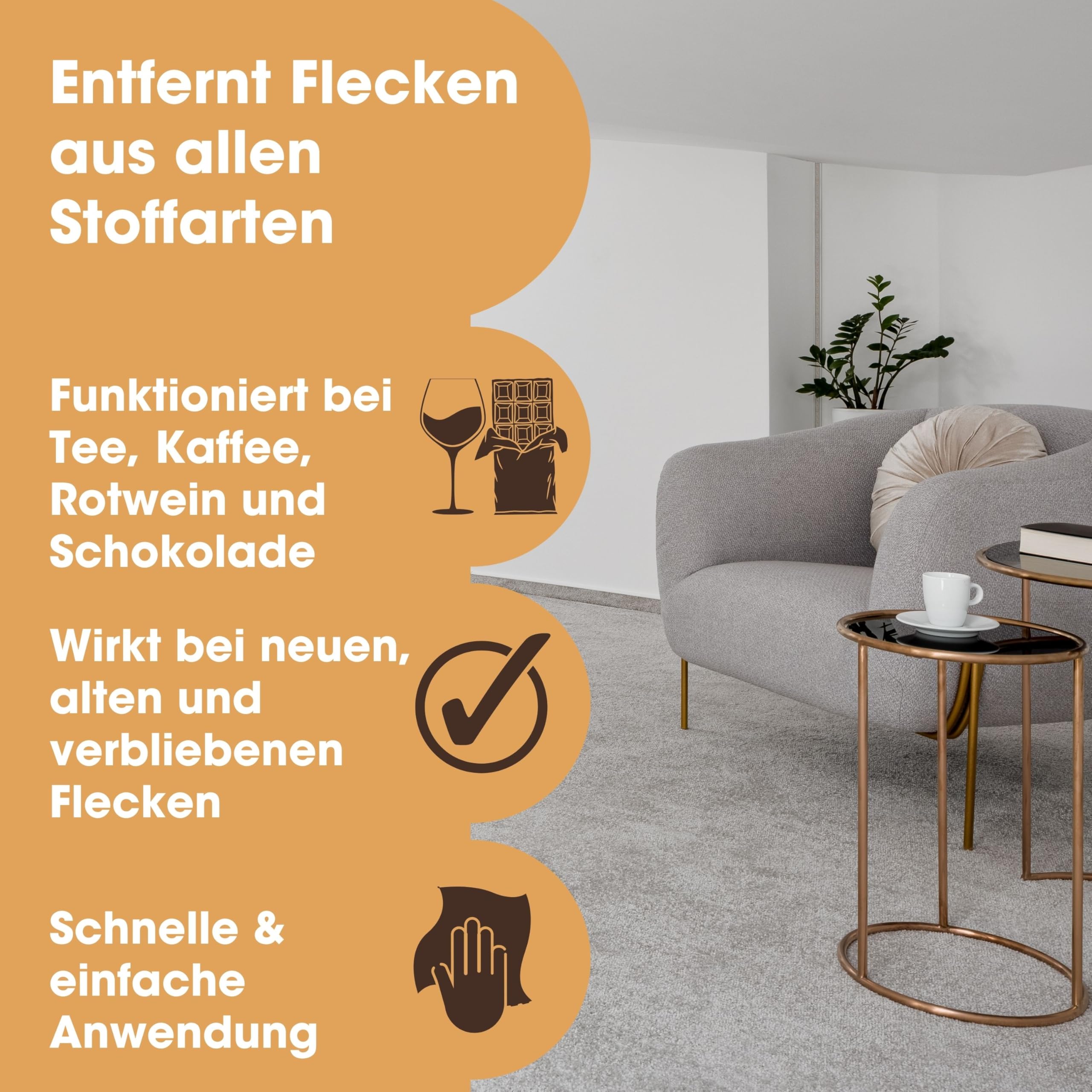 Furniture Clinic Fleckenentfernungs-Set für Teppiche und Polstermöbel, komplettes Set zum Entfernen aller Arten von hartnäckigen Flecken auf jedem Stoff, entfernt frische und eingetrocknete Flecken