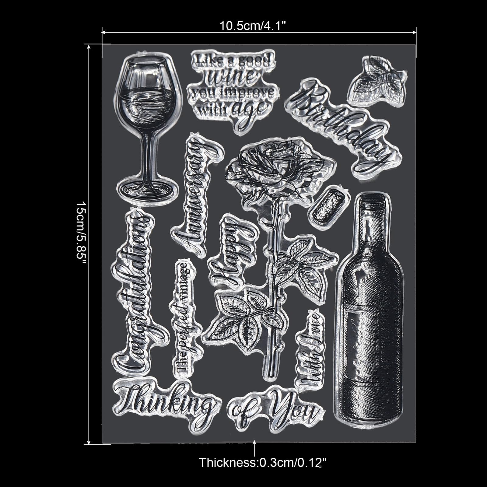 PATIKIL Transparent Silicone Stamps - Image 2