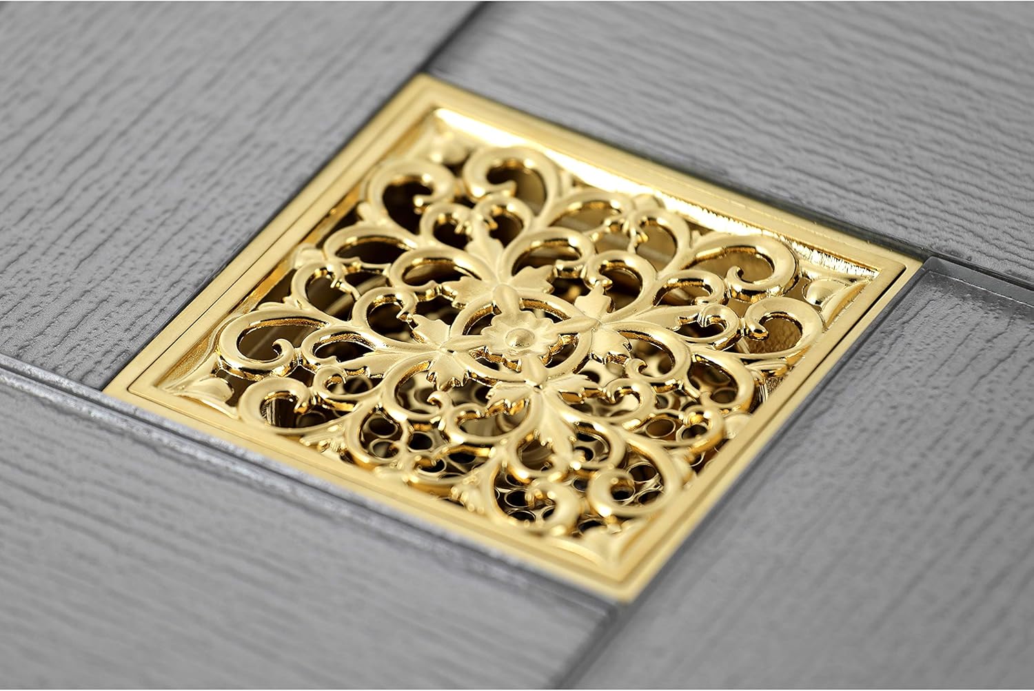 Kingston Brass BSF9771BB Watercourse Shower Drain, Brushed Brass, 3.94 x 3.94 x 2.38