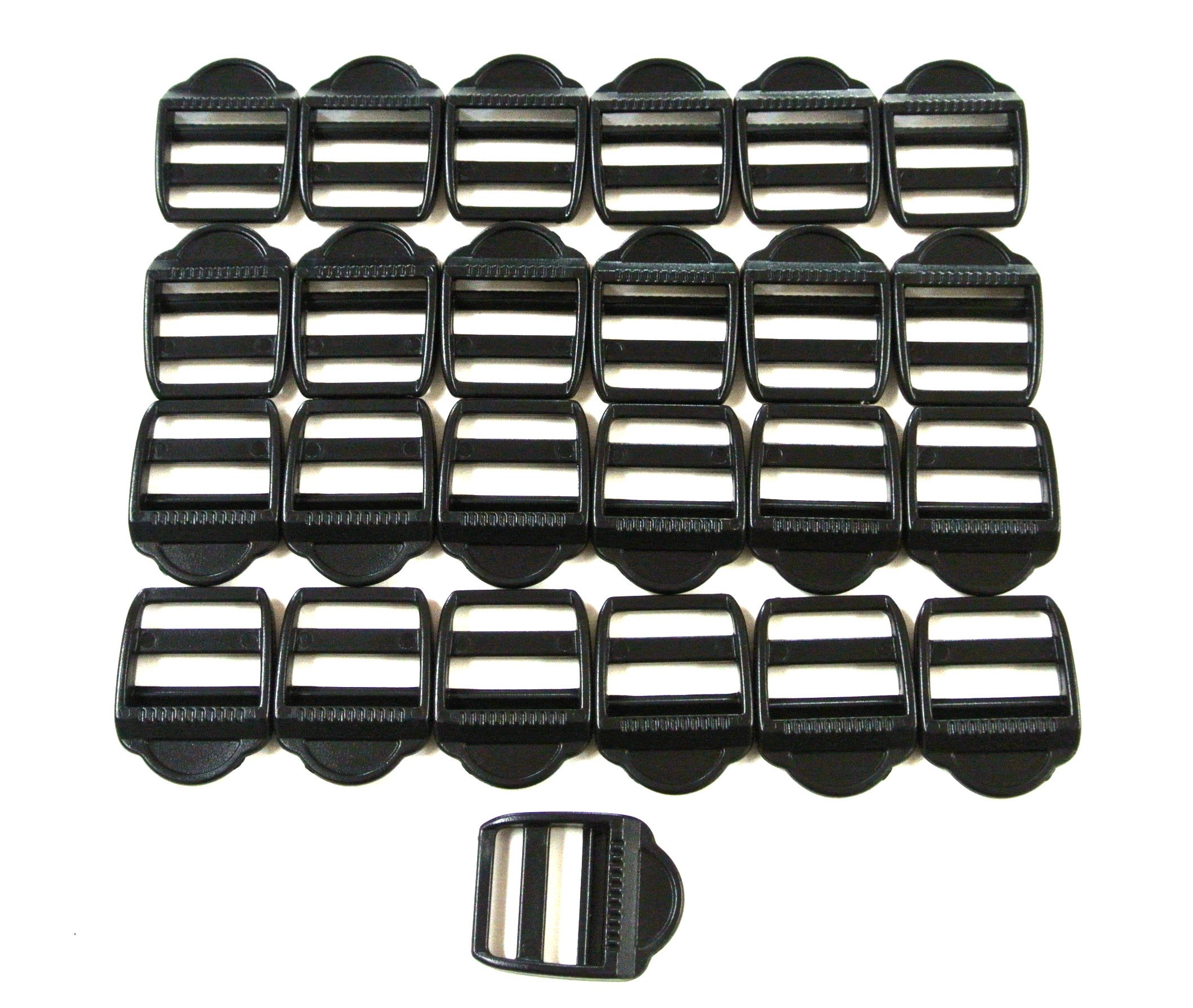 Church Products UK Plastic Ladderlock Buckles 25mm x5,x10,x25,x50,x100 Ideal For Webbing,Straps,Bags (100)