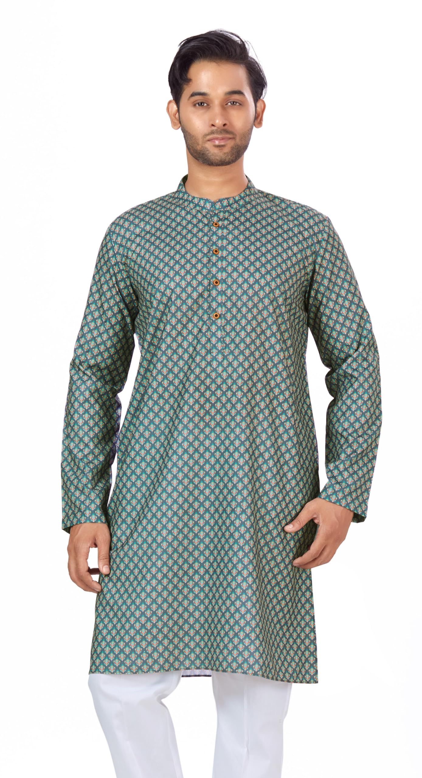 Studio Shringaar Men's Cotton Relaxed Fit Straight Kurta