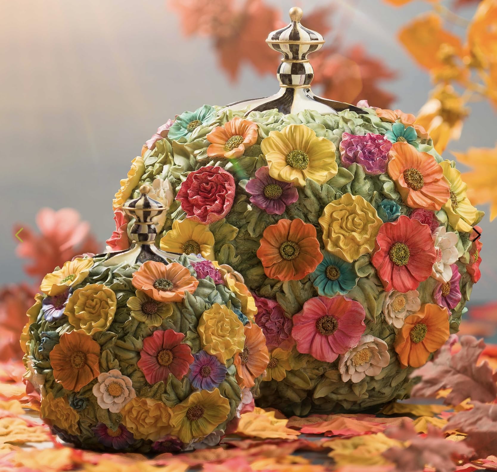 Amazon.com: MACKENZIE-CHILDS Flower Power Pumpkin - Medium : Home