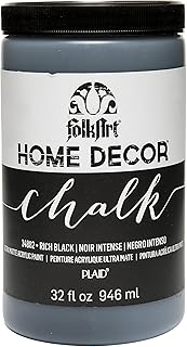FolkArt Home Decor Chalk Furniture & Craft Paint in Assorted Colors, 32 ounce, Rich black