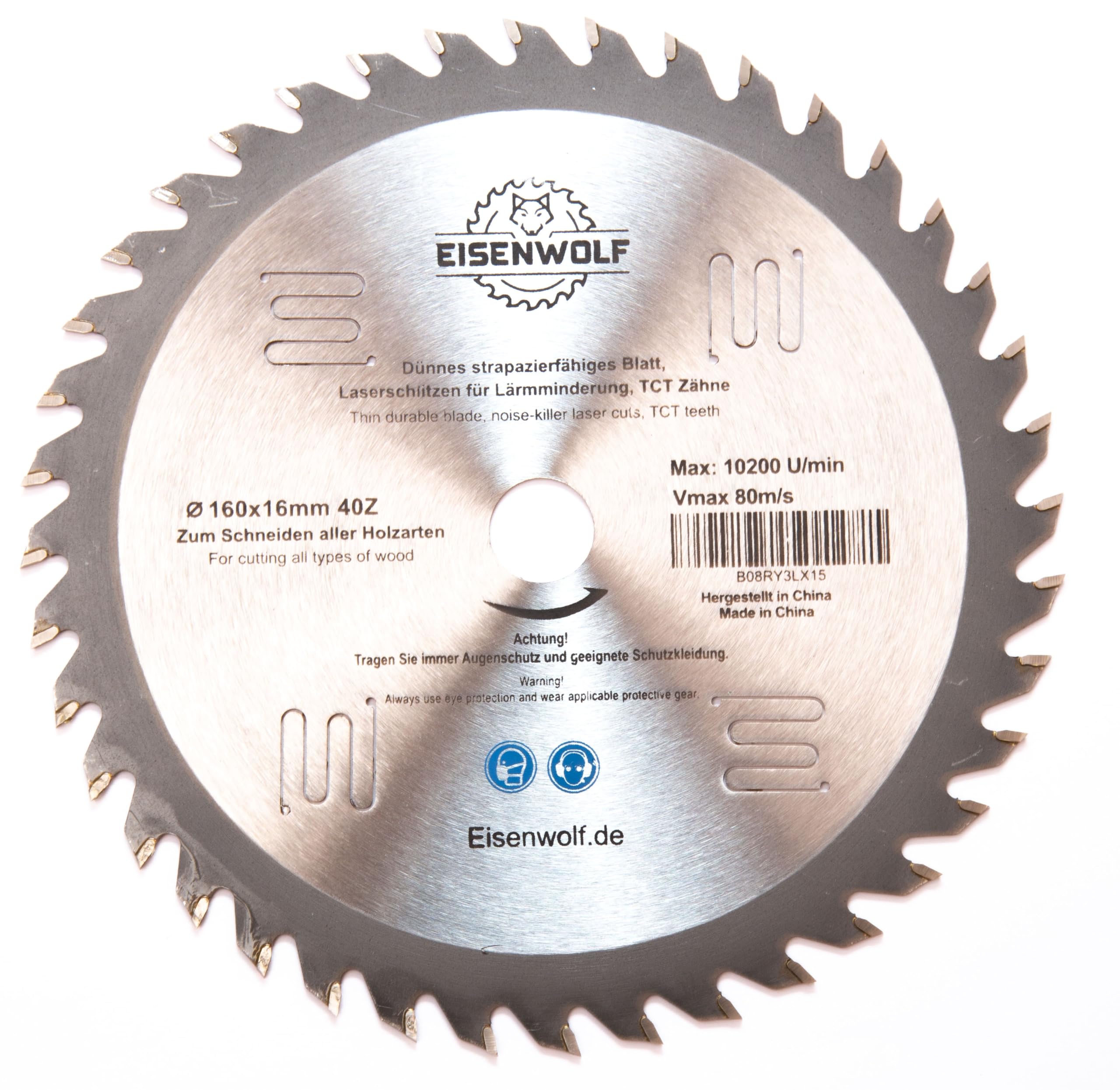 Lama Sega Circolare 160mm X 20mm - 40 Denti Per Legno, Massimo 9000 Giri/min - Foto 3