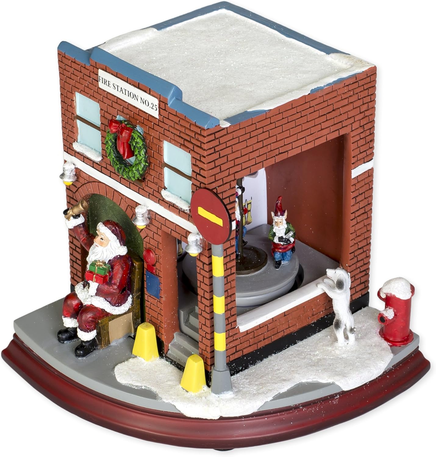 Roman Amusement Animated Fire Station Building Musical LED