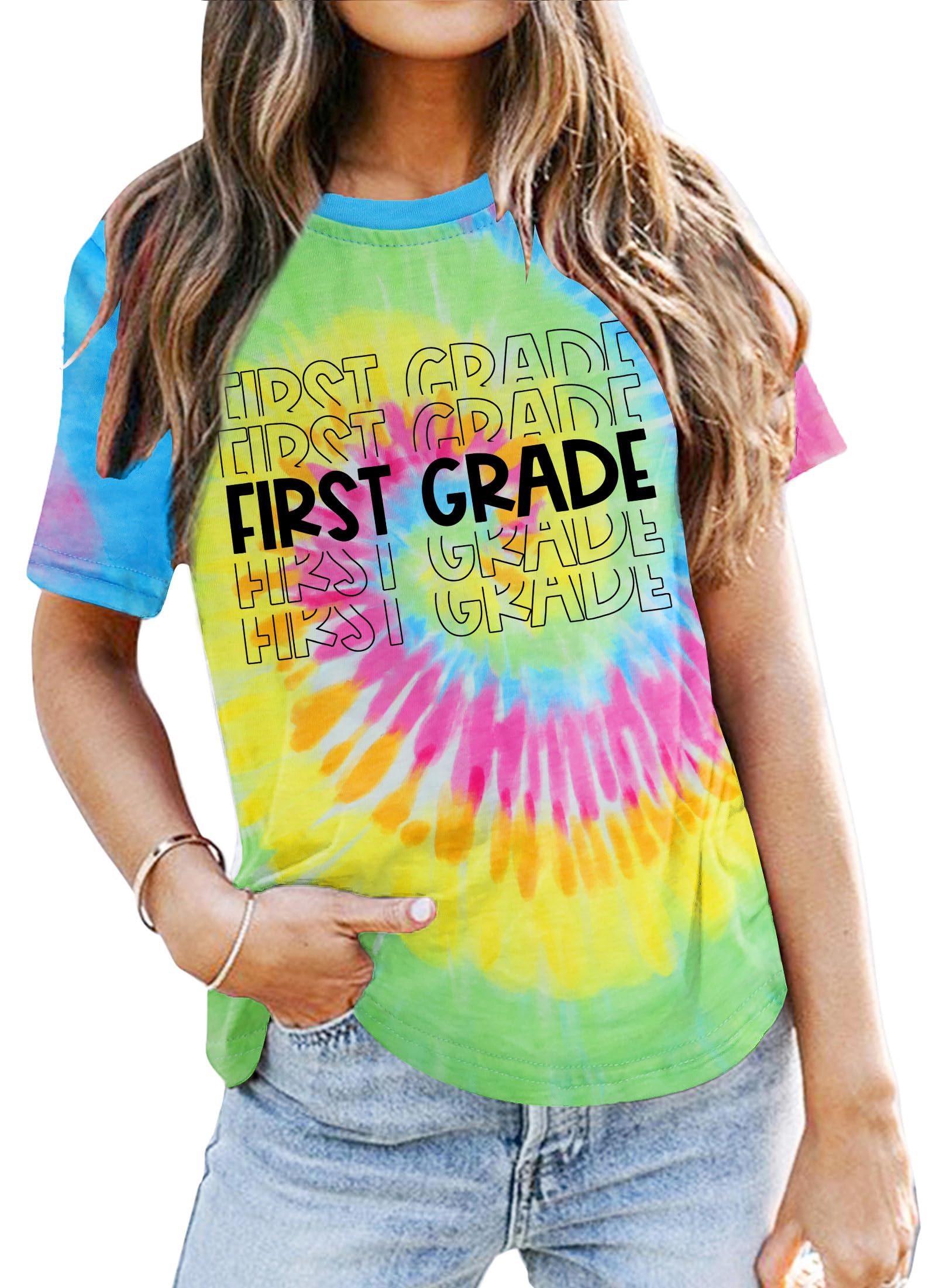 Teacher Shirts Women: Tie Dye Teacher Tshirt Funny Teacher Life Shirt Teacher Tee Tops Short Sleeve Teacher Gifts