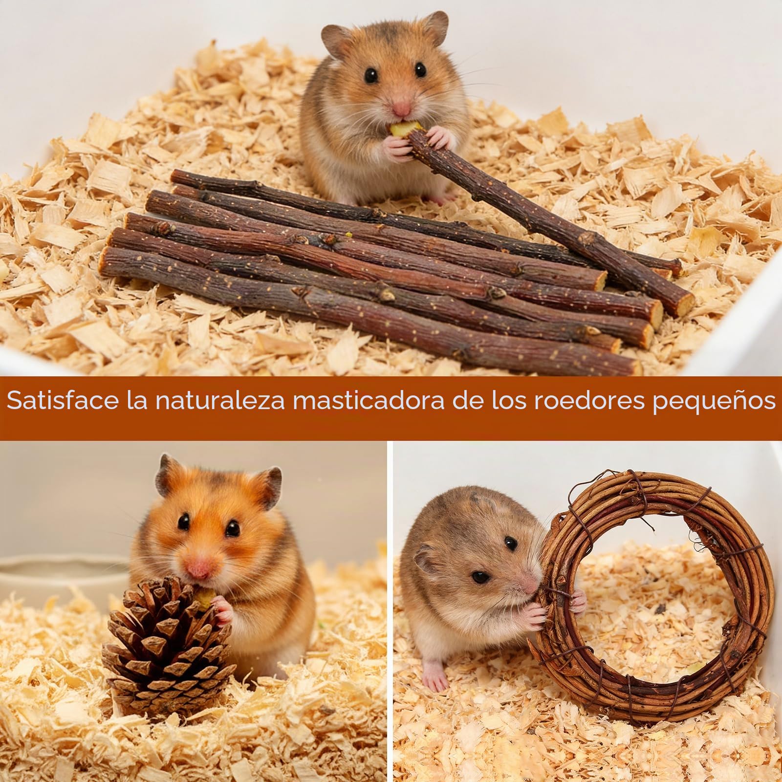 Juego de juguetes masticables para hámster, juguete sirio para romper el aburrimiento, accesorios de jaula, cuidado de los dientes, juguetes molares de animales pequeños, juguete de ratón, roedores
