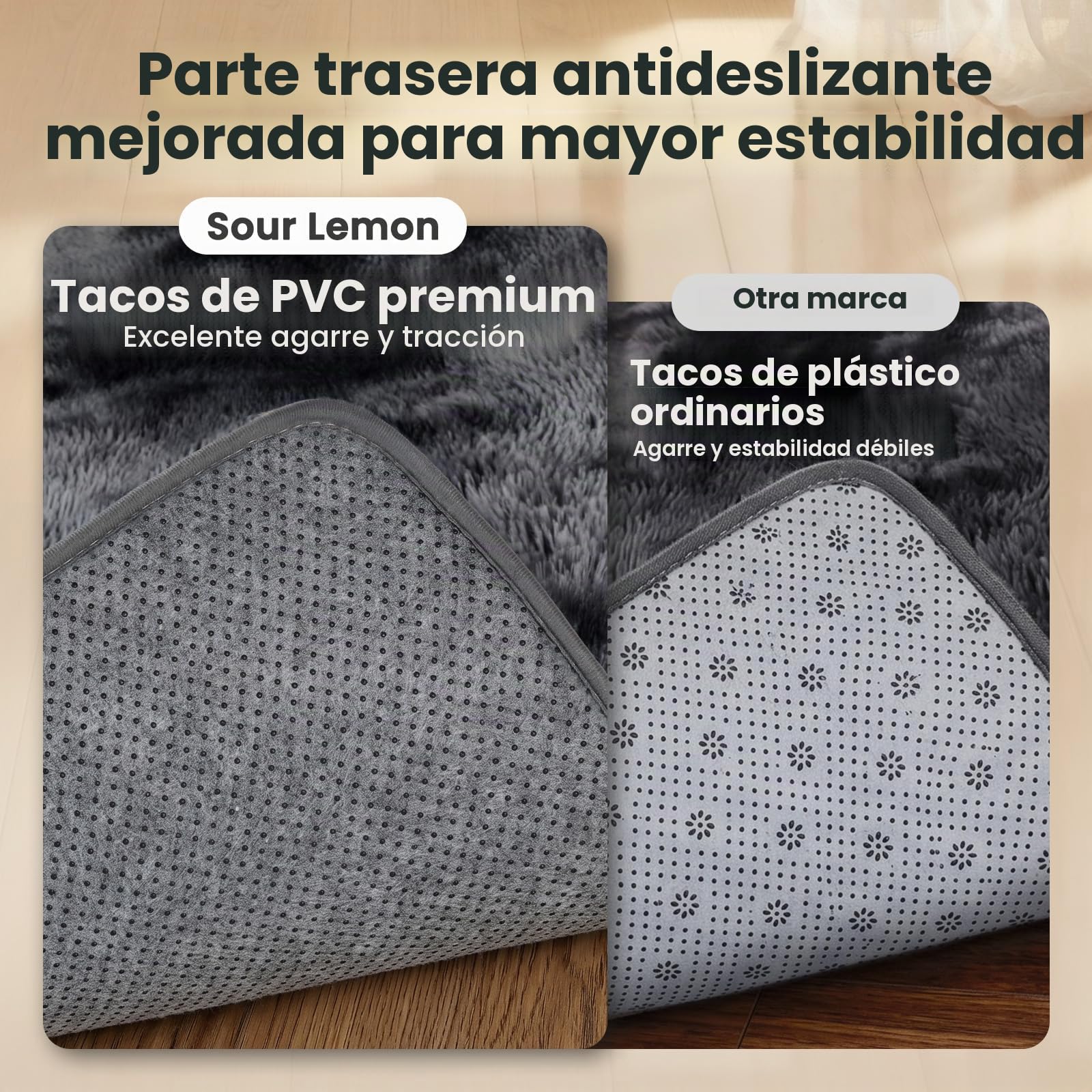 Sour Lemon Alfombra de pelo largo gris para salón, 240 x 300 cm, lavable, antideslizante, extragrande, para dormitorio, alfombra moderna y mullida, alfombra para dormitorio, habitación infantil