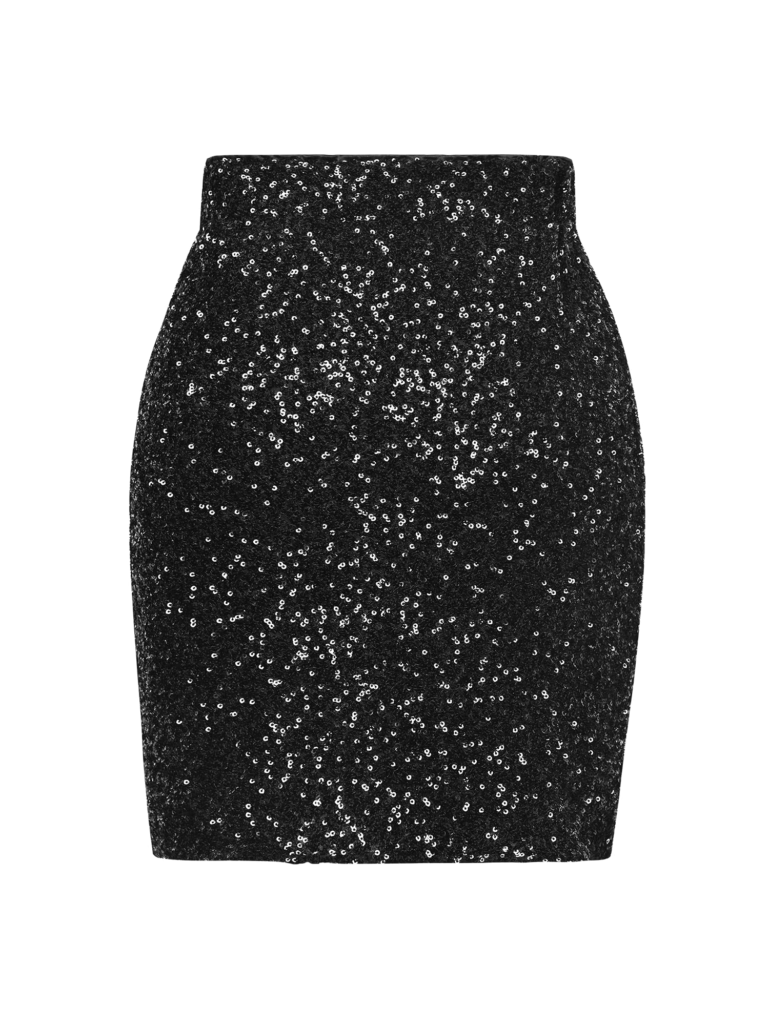 CUPSHE Damen Rock High Waist Pailletten Glitzer Minirock Bleistiftrock Party Bodycon Short Sequin Skirt