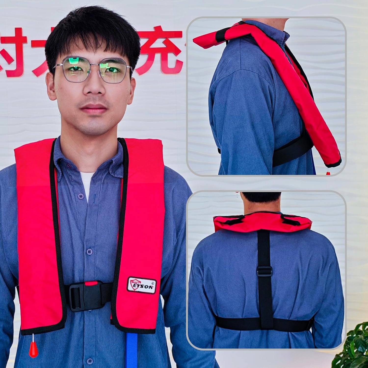 Manual Inflatable Life Jacket,Preserver PFD for Adults,Life Vest for Adult,Supports Weight up to 330 pounds