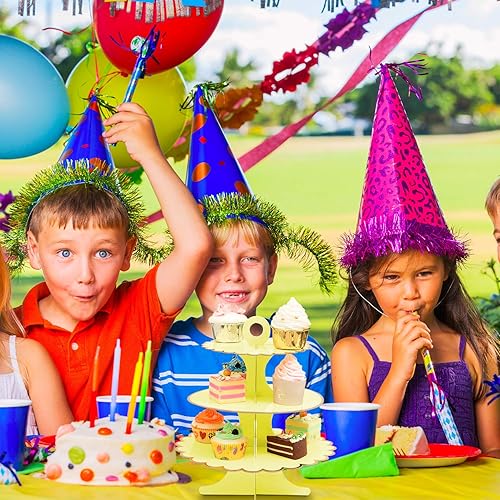 Miniatura 10 de Soporte para cupcakes, 3 juegos de platos de postre de 3 niveles, mini pasteles, frutas, dulces, torre de exhibición de galletas, soporte para bufé