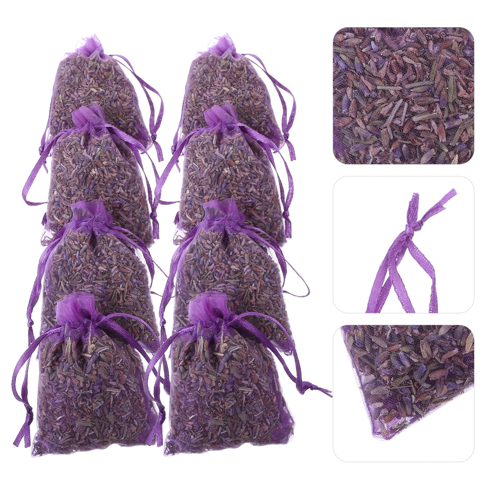 Cabilock 4 Sätze Lavendelsäckchen Duftend Beutel Für Lavendel Leer Schrankerfrischer Lavendelbeutel Duftsäckchen Set Beutel Mit Blumensäckchen Beutel Zum Aufhängen Gittergewebe 12 Stück * 4