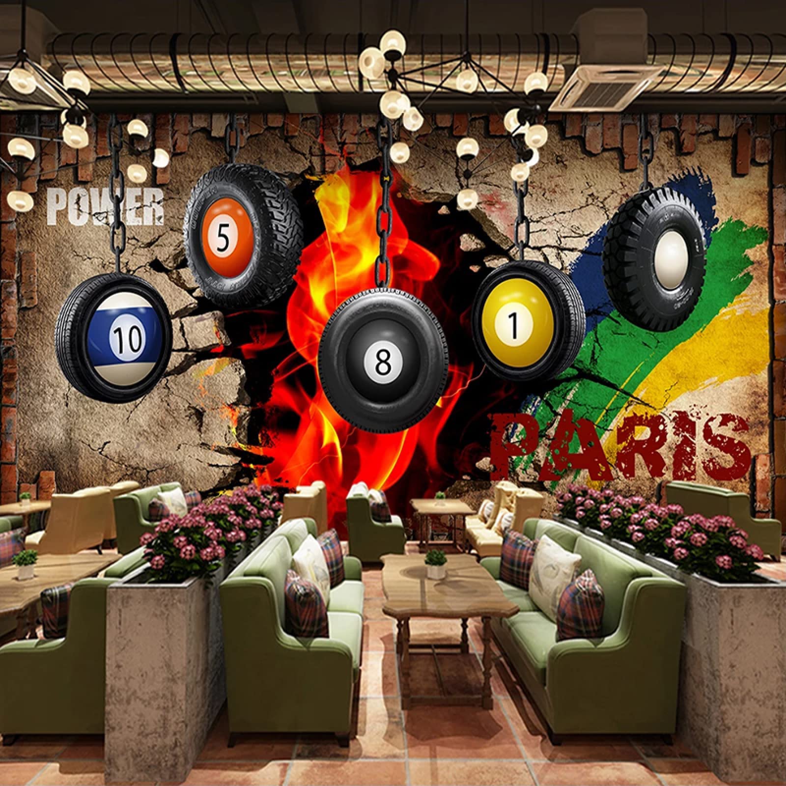 Runa Art Papier Peint Intissé 396 X 280 Cm Lion Graffiti | Toison