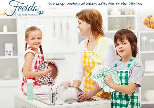 Miniatura 3 de Paños de cocina clásicos Fecido Classic Collection resistentes, superabsorbentes y hechos 100% algodón. Paños de cocina de grado profesional hechos