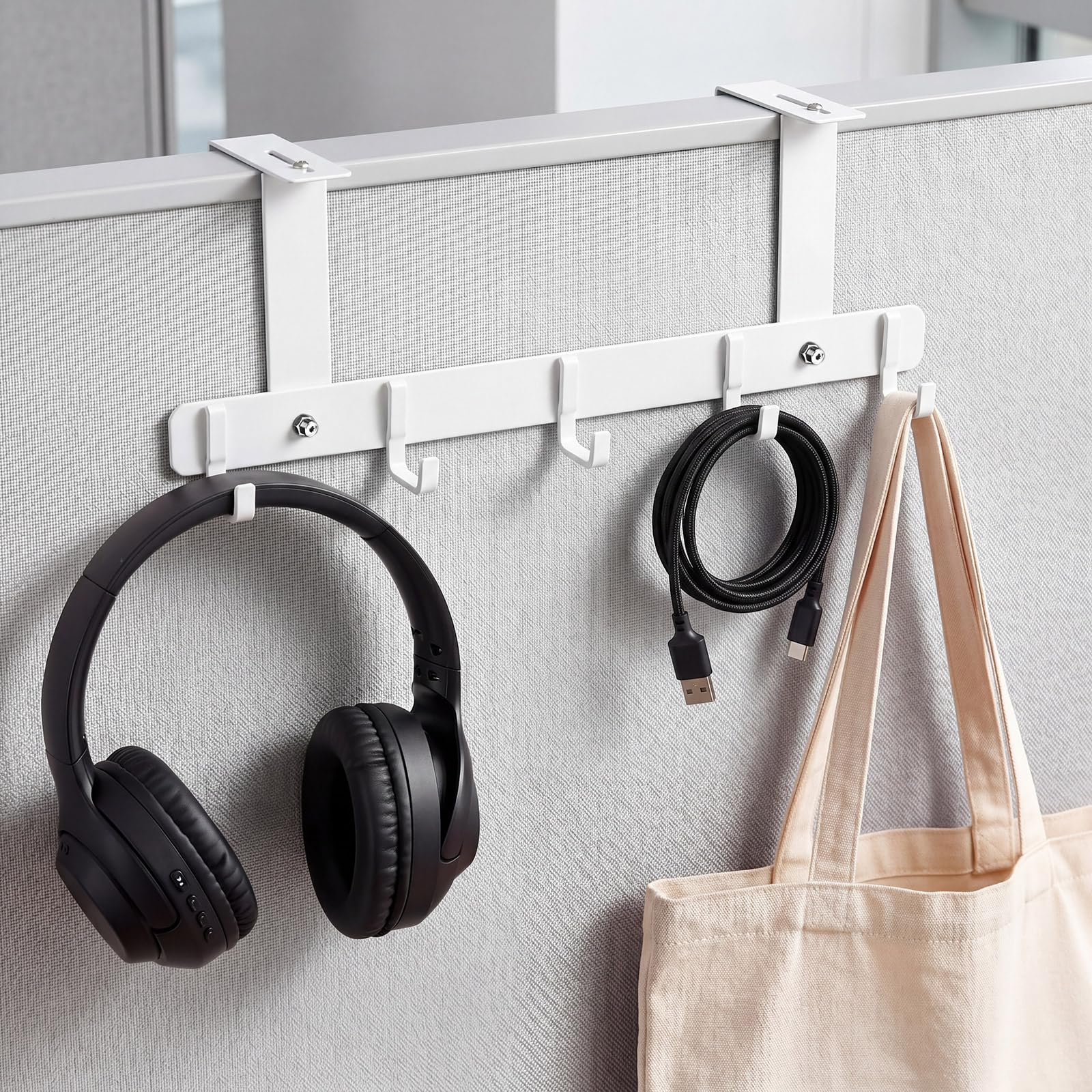 Photo 1 of Geelin Adjustable Cubicle Hook, White