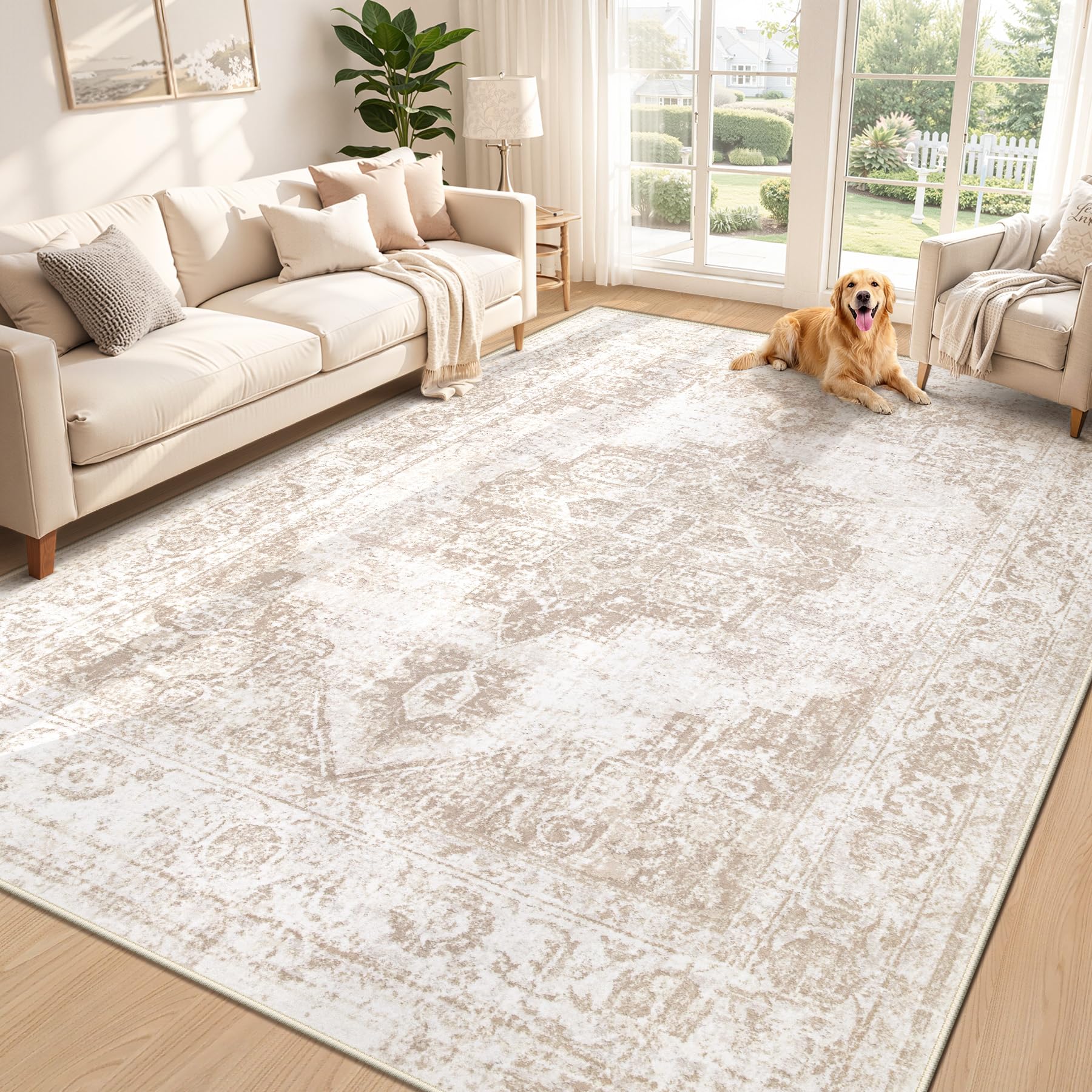 ACME Furniture RUG 60cm×60cm 美品 Amazon.com: Area Rug 6x9 Vintage Rug: Washable Indoor Medallion