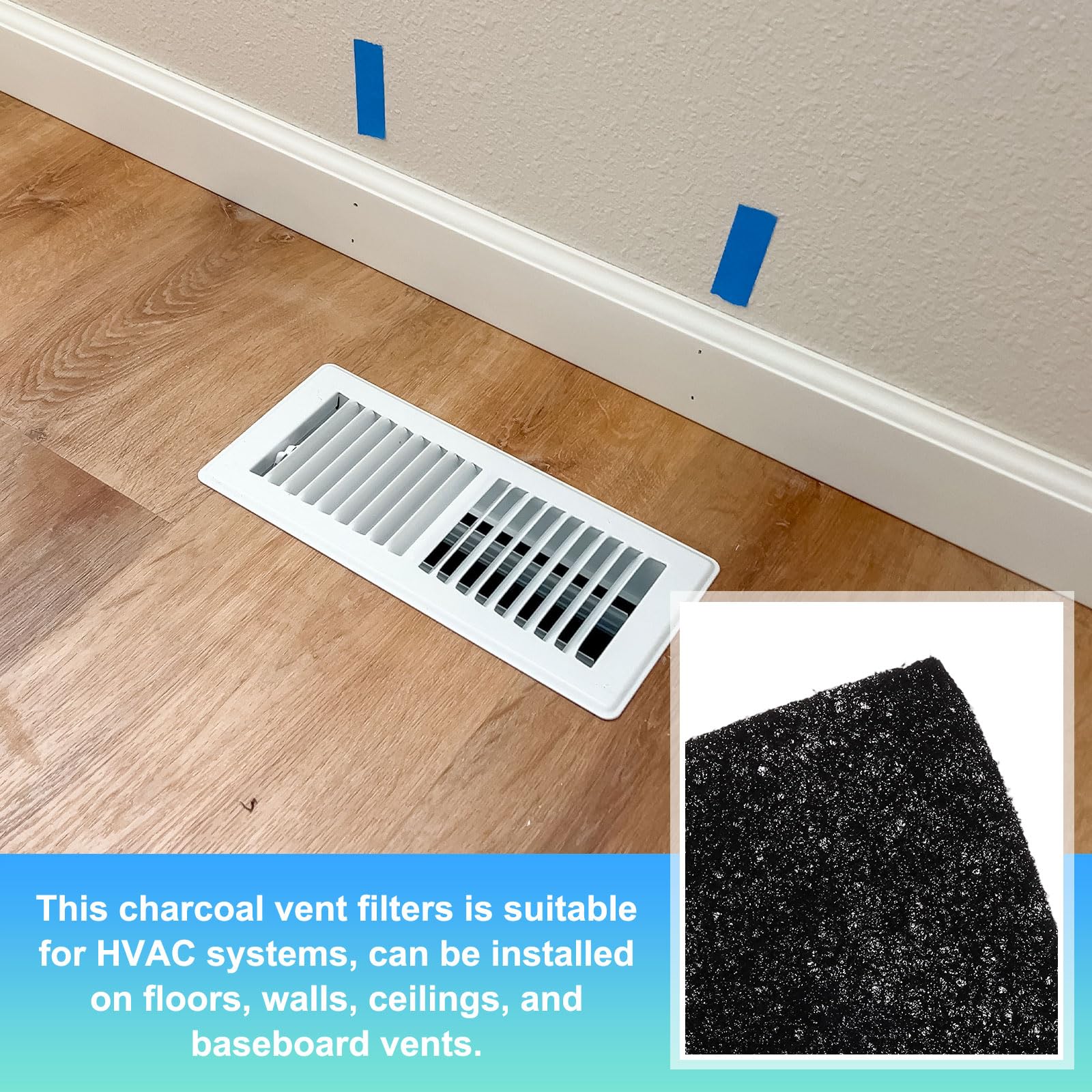 Filtros de ventilación de carbón activado de 47.2 x 15.7 x 0.12