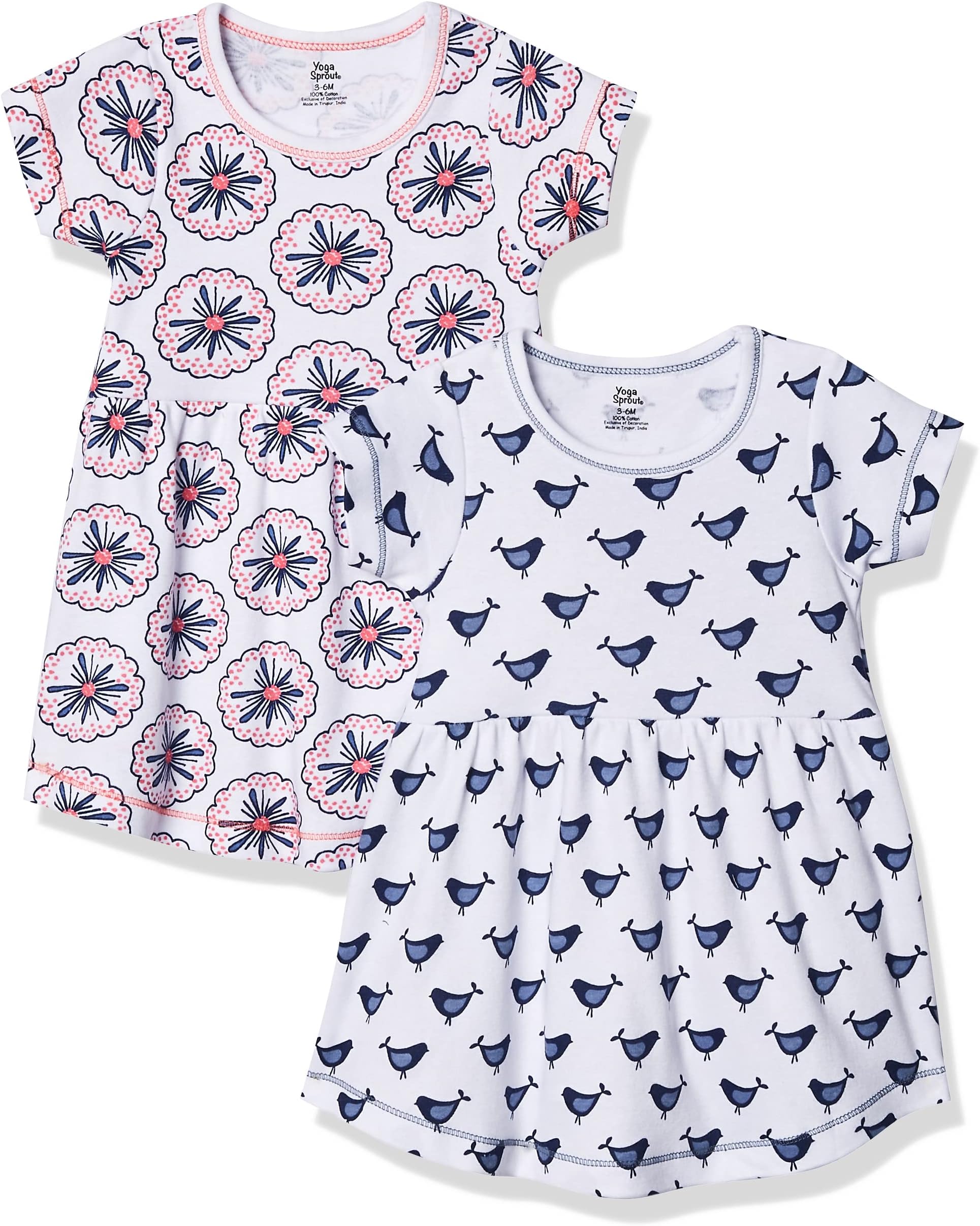 Yoga Sprout Girls' Infant Cotton Dresses