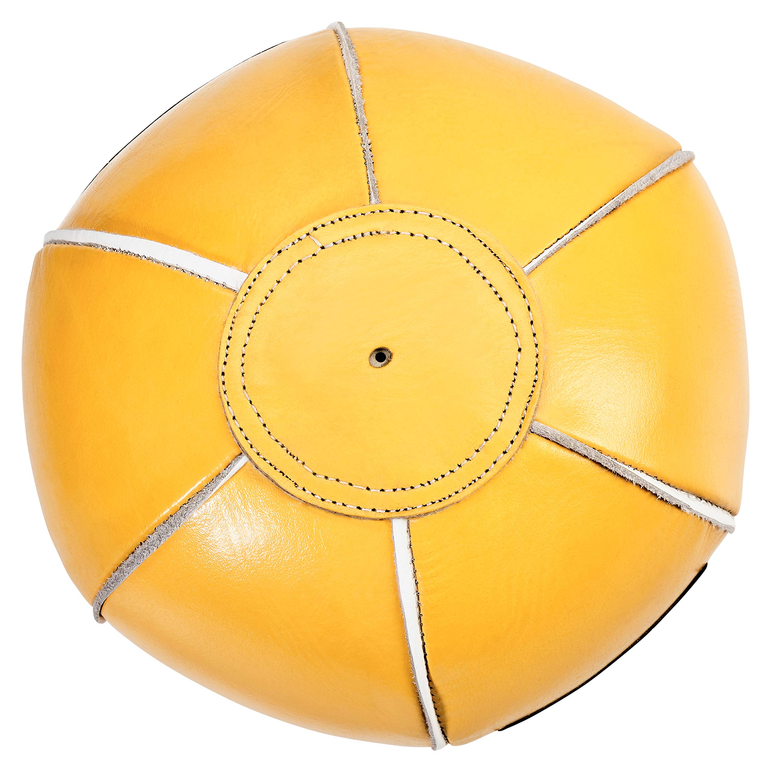 Profi Leder Boxbirne medium gelb/Leder Speedball im 6 Elementen Design