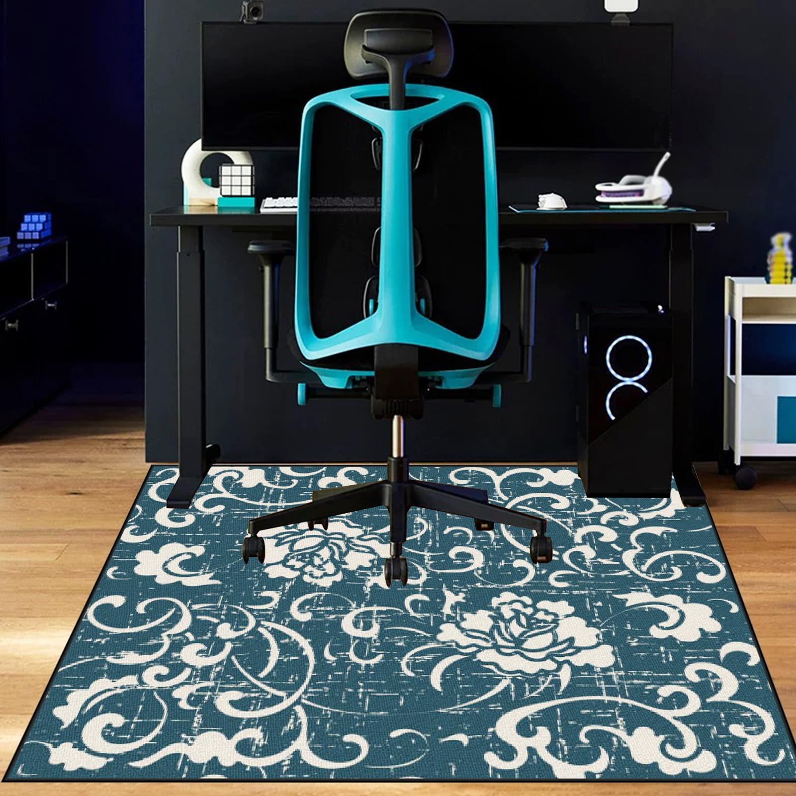 Office Gaming Chair Mat for Hard Floors | Chair Mat for Carpeted Floors Anti-Slip Desk Mat | Computer Gaming Chair Mat for Wooden Floor Protector for Home Office, Carpet Chair Mat 120 x 140 cm