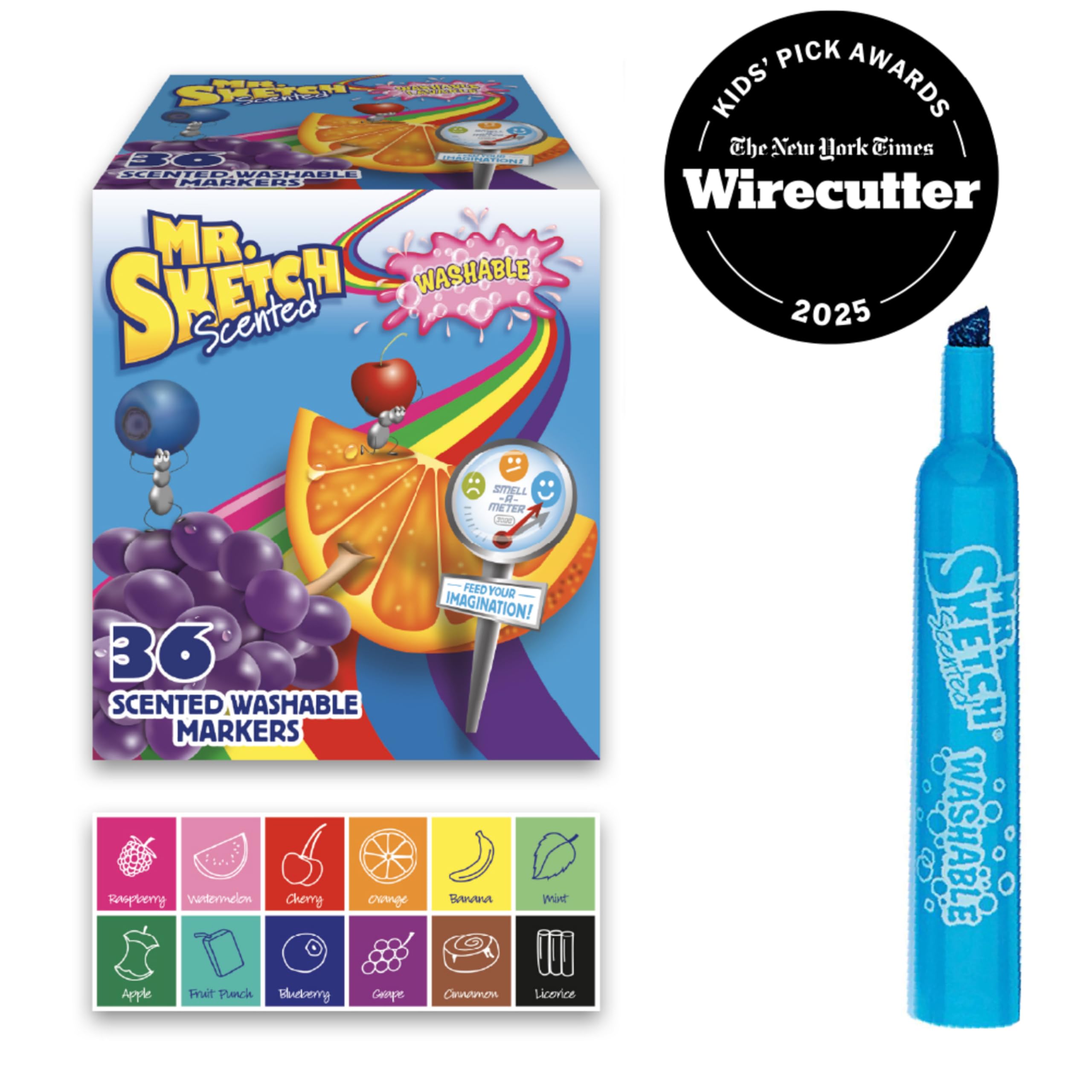 Amazon.com : Mr. Sketch Scented Washable Markers, Chisel Tip