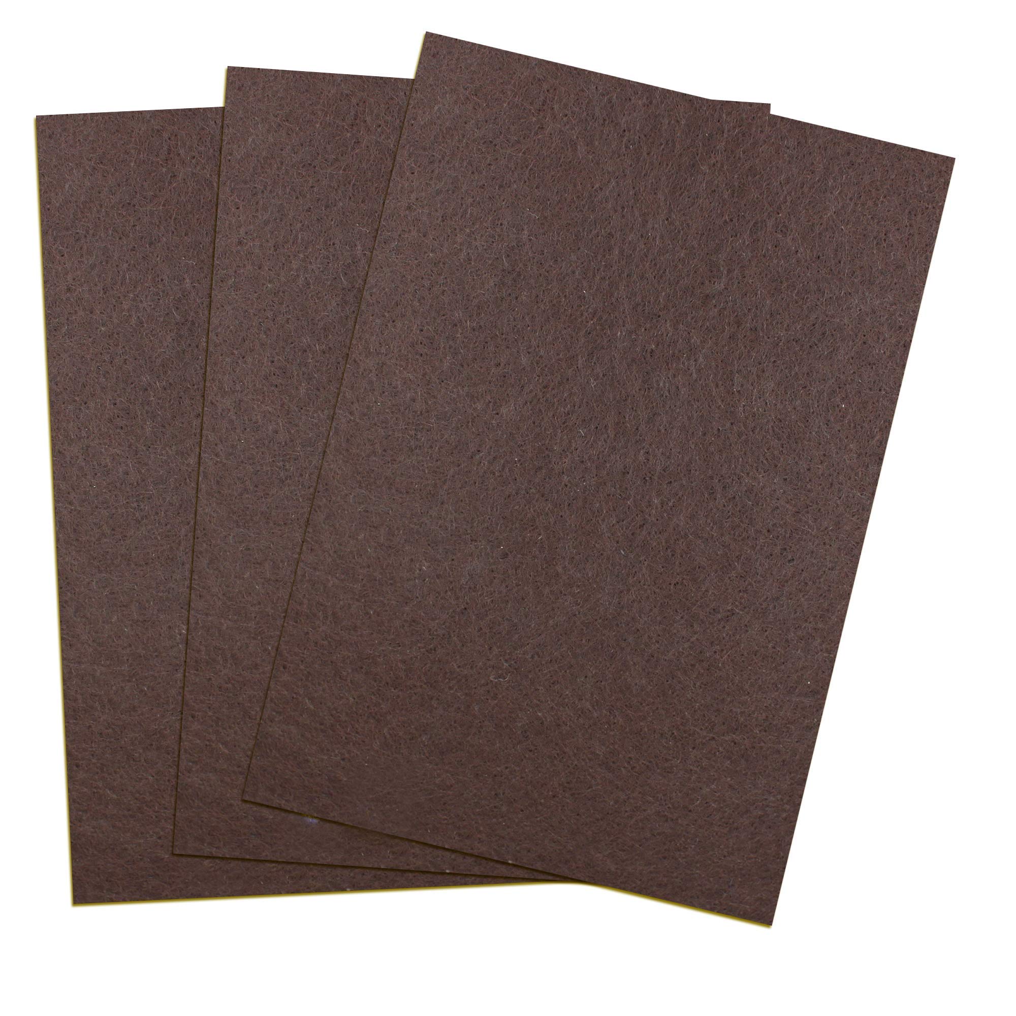 Lifeswonderful Brown 3 Pieces Self Adhesive Cut To Size Sticky Felt Pads For Furniture Feet 150Mm X 200Mm By Lifeswonderful®