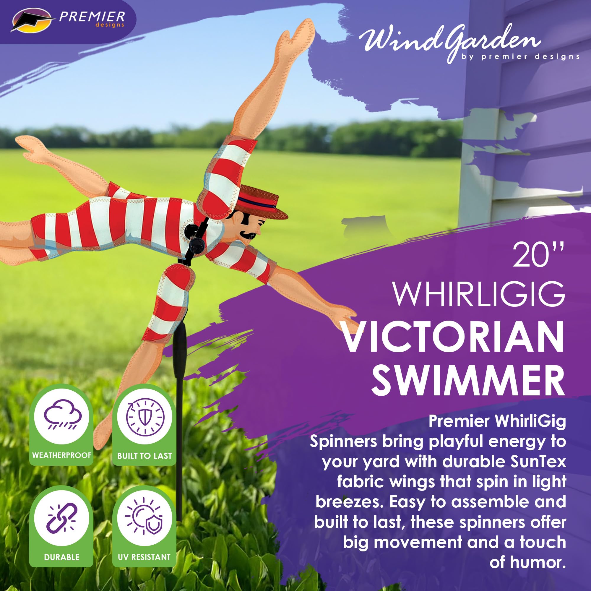 Premier Kites Whirligig Spinner - 20 in. Victorian