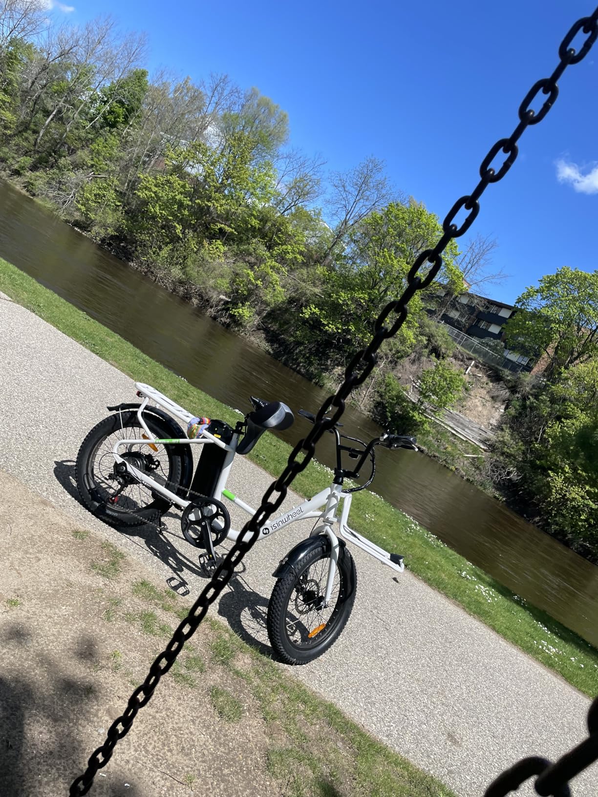 isinwheel U7 Electric Bike for Adults, 20 mph Cargo Ebike 1000W Peak Adult Electric Bicycles, 55 Miles Range E Bike, 48V 10.4Ah Removable Battery, 7 Speed Gearshift, 20" Step Thru Ebikes for Adults photo review