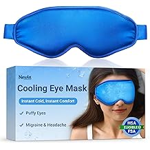 Cooling Eye Mask for Puffy Eyes: Fsa Eligible Items Hsa, Face Ice Eye Pack for Migraine After Surgery Relief - Reuable Cold Compress for Headaches Puffiness - Comfortable Weighted Fit Gel Sleep Mask