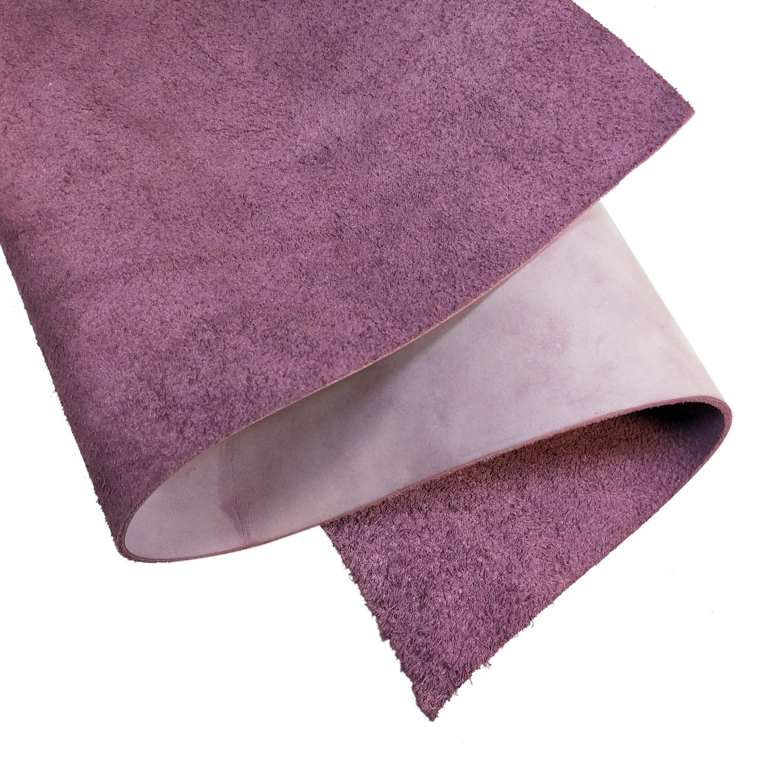Tas Trost Suqare de piel auténtica encerada antiniebla, duradera y vintage curtido vegano hoja de cuero de vaca de grano completo para manualidades, artesanía en cuero, coloful (morado, 61 x 61 cm)