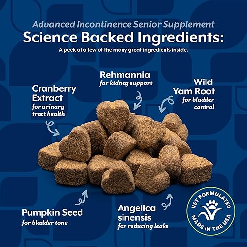 Miniatura 5 de NaturVet Suplemento para perros de incontinencia avanzada para personas mayores – Ayuda a apoyar el control de la vejiga del perro, micción normal –