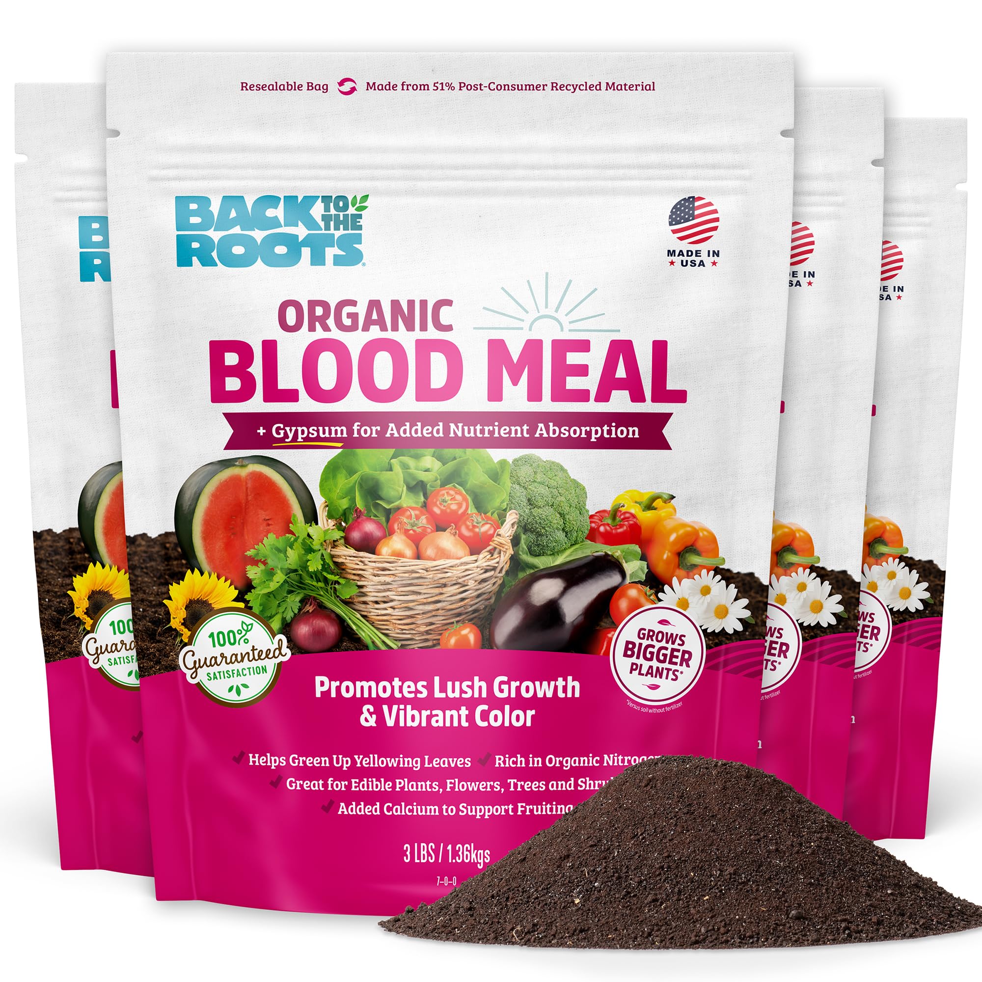 Back to the Roots Organic Bone Meal with Gypsum (3lb)