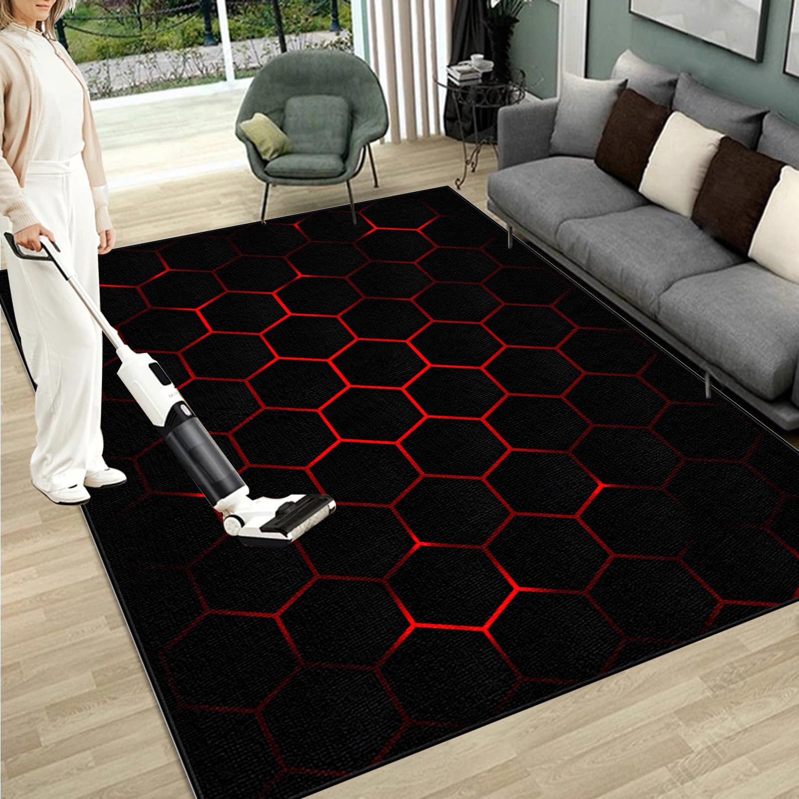 Tappeto Batteria Insonorizzato, Tappeto per Batteria, Drum Carpet per Batteria Elettronica, Assorbimento degli Urti Antiscivolo Pad, Drum Tappeto per Musica Pratica E Performance 200 x 160 cm