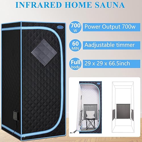 Miniatura 9 de Sauna de vapor, sauna portátil para el hogar, tienda de sauna en casa, sauna interior para spa personal, calentamiento rápido, fácil de instalar,