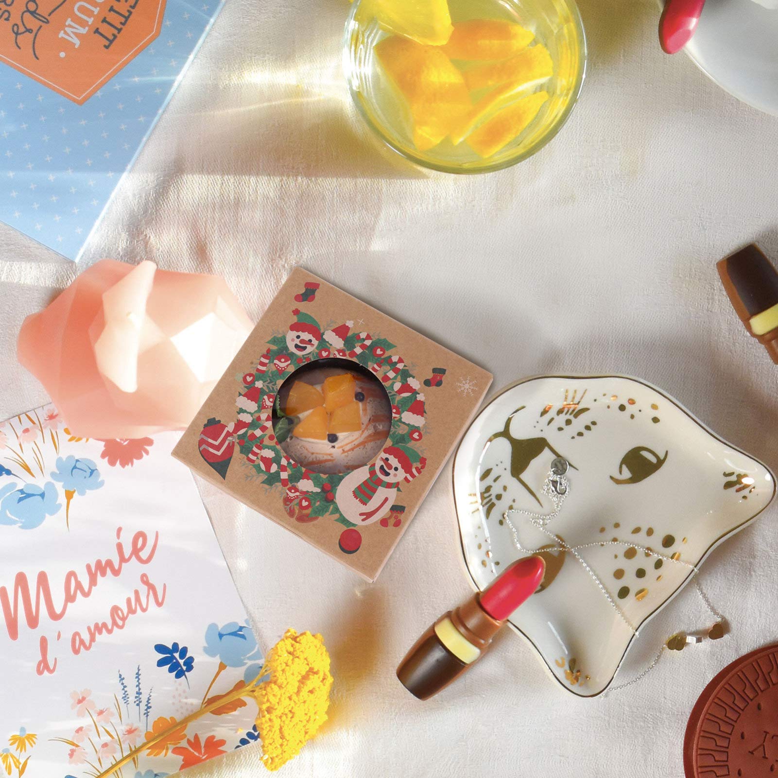 YARNOW 12 Pezzi Scatole per Dolci di Natale con Finestra Trasparente Facili da Usare per Occasioni Speciali e Pasticcerie Stili multipli