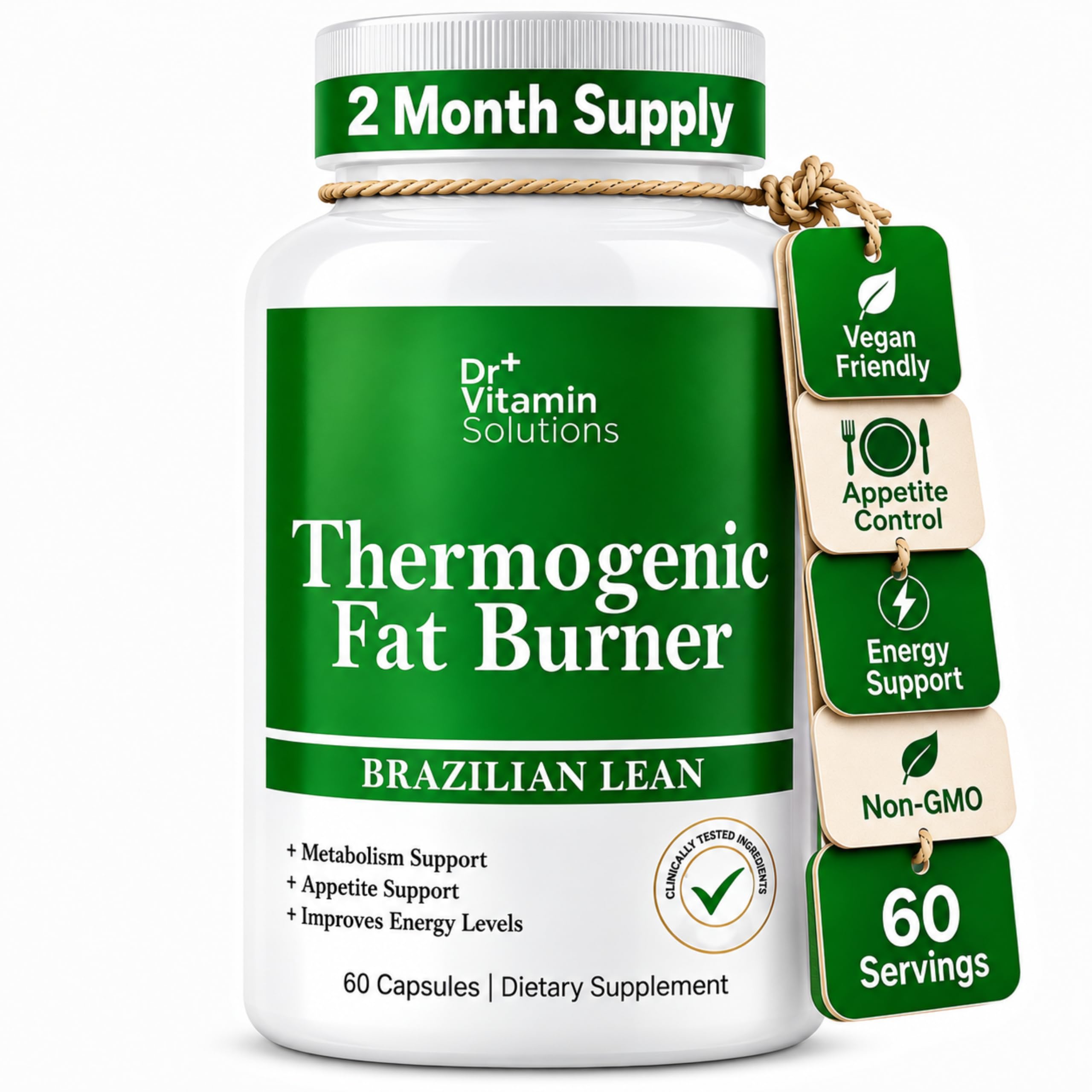Thermogenic Fat Burner for Women, Weight Loss Pills, 60 Capsules 60 Count (Pack of 1)