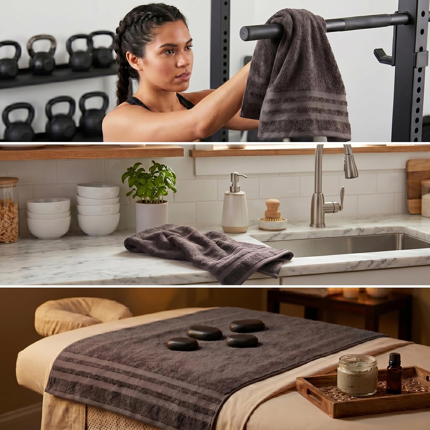 Bath Towels Set of 4 Extra Large Towels set, 30x60 In, 100% Uzbek Cotton 600 GSM, Oeko-TEX, Larger & Lighter Weight, Quicker to Dry, Super Soft and Absorbent Perfect for Bathroom–Dark Grey