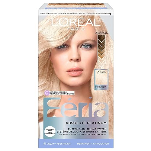L'Oreal Paris - Tintura permanente Feria para el cabello, multifacético y brillante, Extreme Platinum, paquete de 1, tintura para el cabello