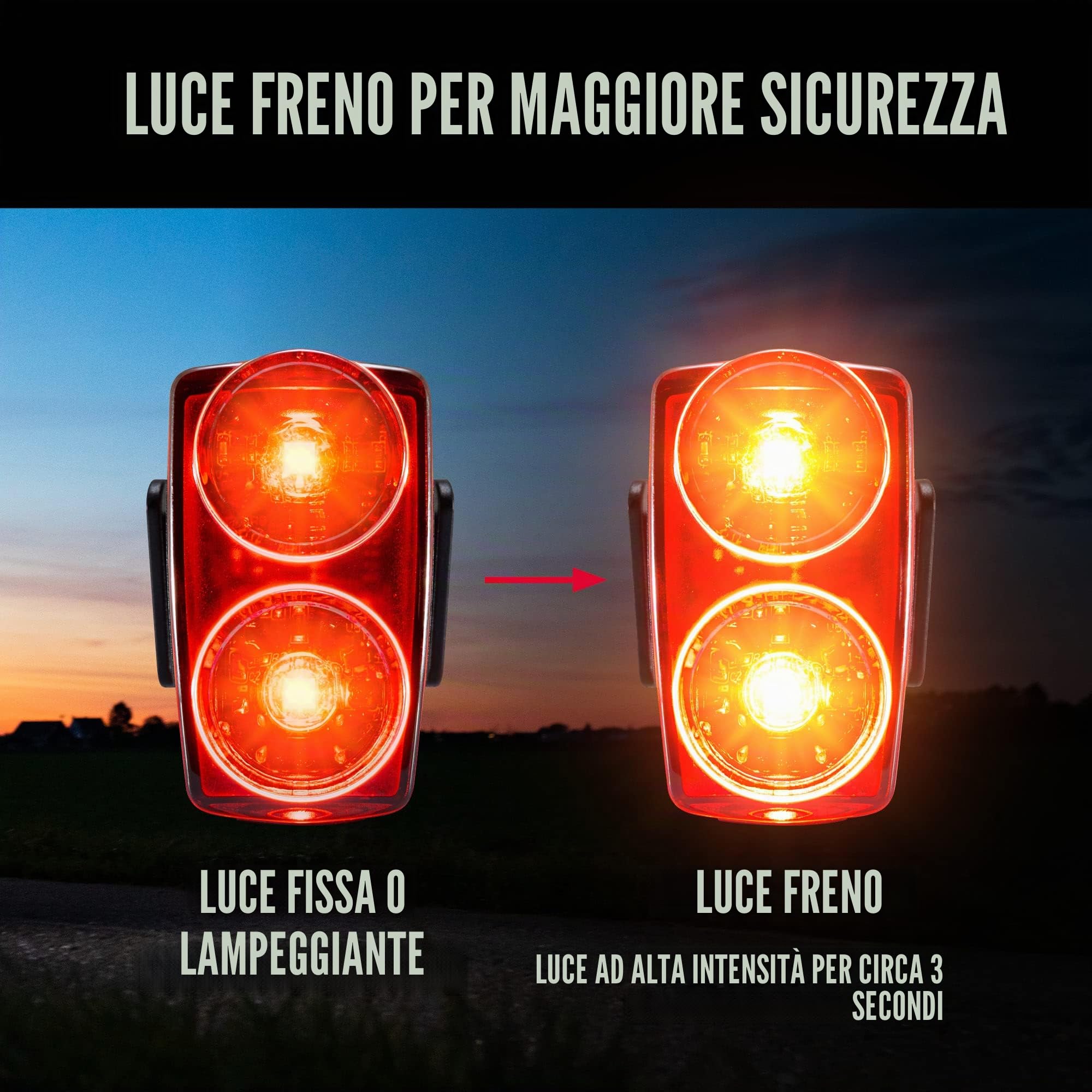 SIGMA BUSTER 800 FL& RL150 | Set di luci per bicicletta ricaricabili via USB | Luce anteriore con 800 lumen e 5 modalità di illuminazione | Luce posteriore con funzione di luce di stop