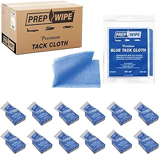 Prep-Wipes Tack Rags - Tack Cloths – Case of 144 - Professional Woodworking and Painting - Lint Free, Removes Dust, Sanding Particles, Clean Surfaces – Wax Free Silicone Free, Anti-Static