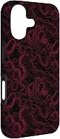 Vista 3 de Aesthetic Black & Red Trippy Psychedelic Pattern Case for iPhone 17