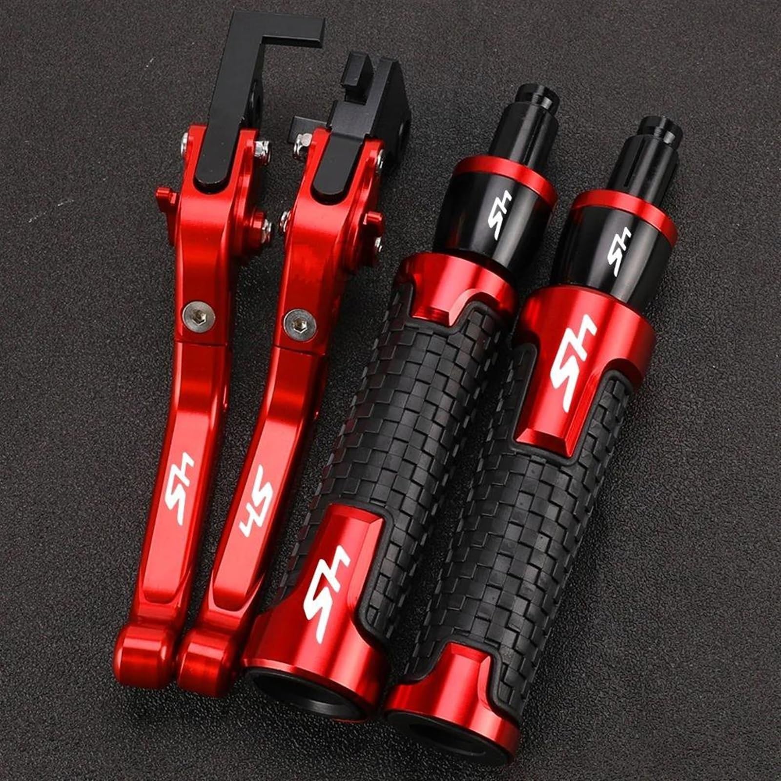 Freno a mano Accessori Per Leve Freno Frizione Moto Per Honda SH 350i 300i 150i 125i 350 150 125 300 2009-2021 2022 2023 2024 Manopole Manubrio Multicolore(Red)