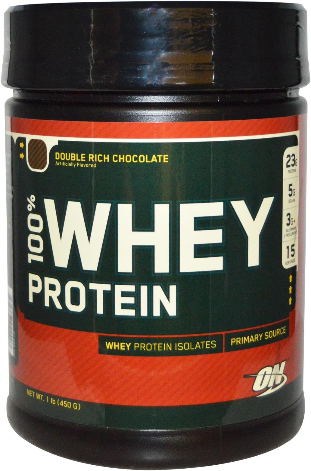 Optimum Nutrition 100% Whey Protein, Double Rich Chocolate, 16 Ounce