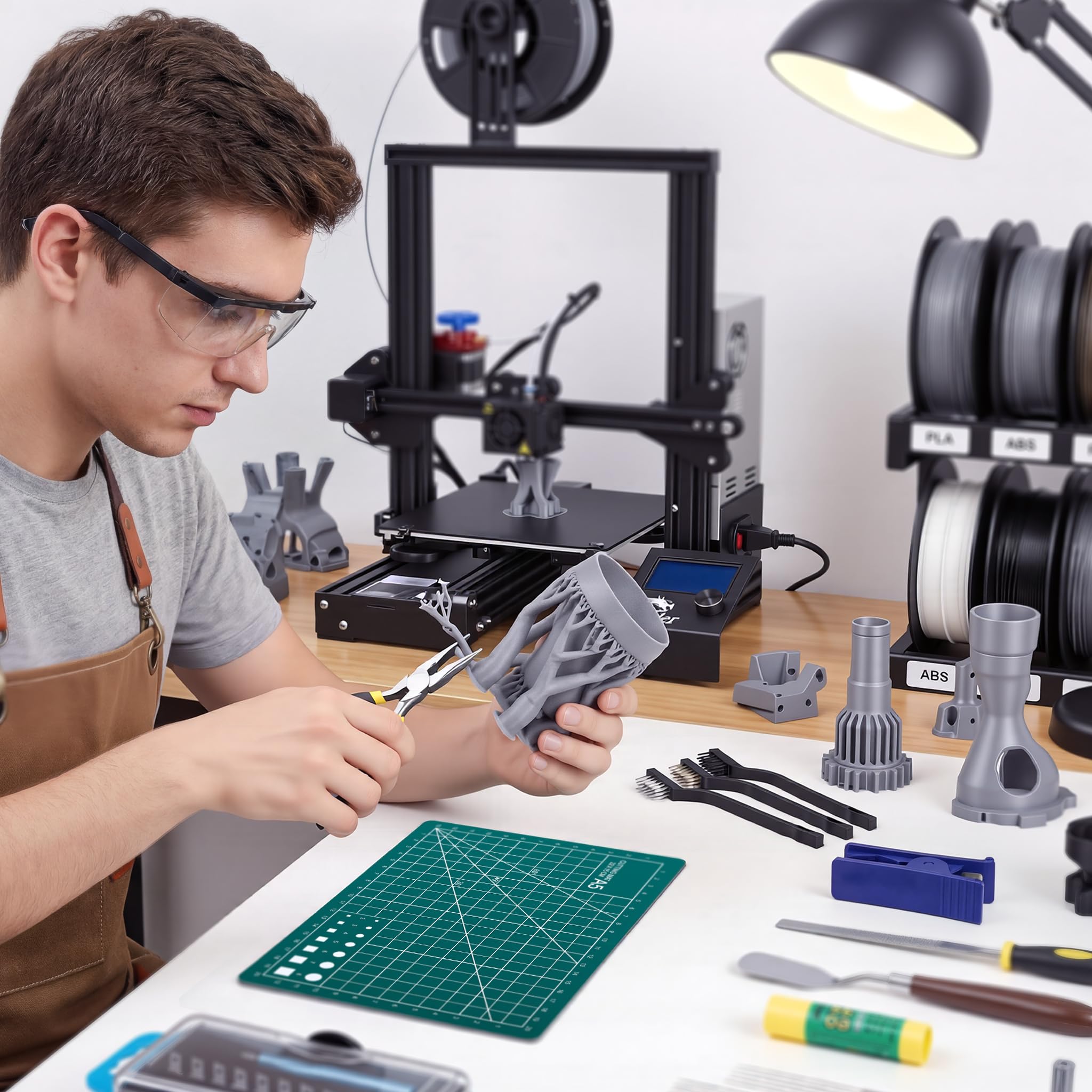 3D Printer Tool Kit - 45 Piece Set for Perfect Prints -7