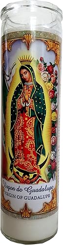 Miniatura 2 de Staci19 Vela devocional Our Lady of San Juan  Virgen de Guadalupe, 8 pulgadas, sin perfume, para todas las estaciones, ocasión religiosa