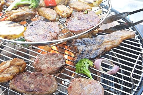 Miniatura 4 de Onlyfire Rejilla de cocina de acero inoxidable de 13,5 "con eje giratorio para Char-Griller 16620