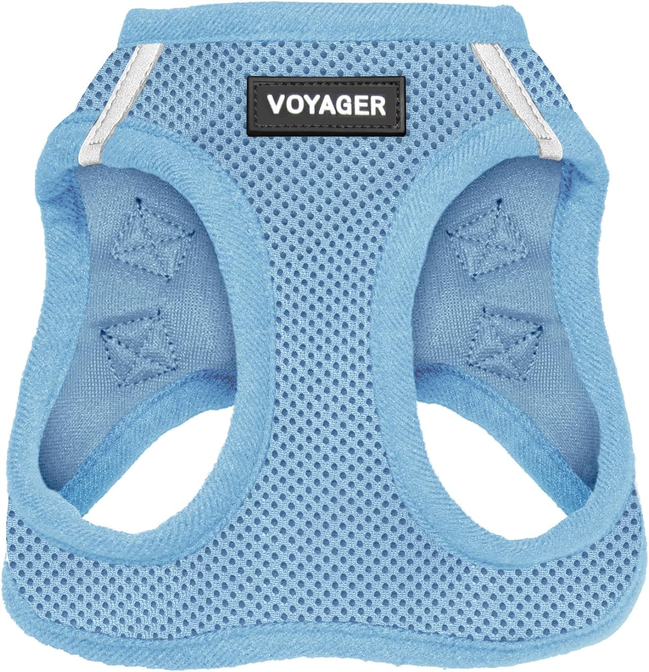 Voyager Step-in Air Harness - All Weather Mesh, Reflective, No Pull Harness for Dogs, Cats - Secure with Hook & Loop Fastener, Buckle, Double D-Rings - Baby Blue, S